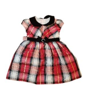 Bonnie Jean Christmas dress. Plaid. Girls size 6